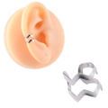 Silberne Zickzack-Ohrklemme in verstellbarem, nicht-piercing Design am Ohr - Doppelschichtiger Z-Form Ear Cuff (Style-6)