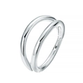 Polished silver stainless steel double hinged hoop for nose or cartilage piercing - Double Layer Hoop Style / 1.2x8mm / Silver