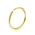 Gepolijste gouden roestvrijstalen open ring voor neus-, oor- of lippiercing - Stijl D-Goud