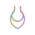 Minimalistischer Regenbogen-Nasenring aus Edelstahl ohne Piercing mit U-förmigem Schichtdesign - bunt