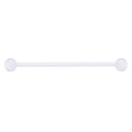 Piercing industriale trasparente in acrilico flessibile con palline rotonde e asta - Orecchini per cartilagine / 1.6x38x5mm / Trasparente