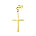 Orecchini a perno con croce pendente in acciaio inossidabile dorato per uomini - Bottone Sfera Stile Croce (Stile D Oro)