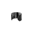 Minimalist black titanium steel ear cuff with high-shine mirror finish for women and men - Wide Surface Minimalist Style (C) / Black