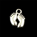 Minimalistische zilveren babyvoetjes hanger voor DIY sieraden en halskettingen - Kleine Voetjes Stijl (A5704)
