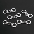 Creative handcuff alloy connector charms for DIY bracelets and necklaces, set of five pieces - Handcuff Alloy Connector (9100-AA2301)