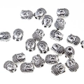 Silver Buddha head spacer beads for DIY jewelry making and handmade bracelets - Silver Buddha Head (4770-K4501)