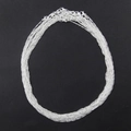 Polished silver water wave chain necklaces with lobster clasp closure on black background - 2mm / Silver Water Wave Style (9110-AI0403)