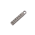 Vintage silver alloy ruler pendant with scale markings and numbered 1 to 6 for DIY jewelry - Ruler Shape / Ruler Style (K2703)