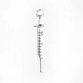 Antique silver alloy syringe pendant necklace with realistic measurement markings - Syringe Pendant