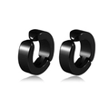Poliertes schwarzes Edelstahl-Ohrklemm-Set für Ohren ohne Löcher im C-Ring-Design - Polierter Schwarzer Ohrclip (Style-1)