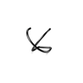 Minimalist black X-shaped ear cuff for non-pierced ears with double-line cross design - X-Shaped Cross Style (E) / Black