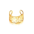 Minimalist gold hollow wavy open ear cuff with adjustable fashion non-piercing design - Wavy Hollow Style (F) / Gold