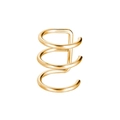 Minimalist triple layer gold ear cuff in surgical steel with a polished spiral design - Triple Layer Spiral Style (A) / Gold