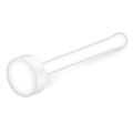 Retenue de piercing de nez en acrylique UV transparent avec tête plate et barre - Style A Tige Droite