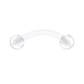 Set of clear bio-plastic curved barbells for eyebrow and navel piercings - Eyebrow Piercing / 1.2x8x3mm / Clear