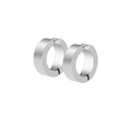 Boucles d'oreilles clips créoles en acier inoxydable argent mat pour oreilles non percées - Argent Anneau Clip Minimaliste