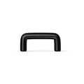 Sleek gloss black U-shaped stainless steel pull handle for minimalist furniture and drawers - U-Shaped Style / Black