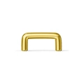 Polished gold U-shaped stainless steel nose hoop ring retainer with minimalist design - U-Shaped Style / Gold