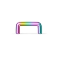 Rainbow plated stainless steel U-shaped septum ring with iridescent metallic finish - U-Shaped Style / Colorful