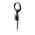 Gothic zwarte oorbel met hangende ketting en spin hanger voor heren en dames uniseks - Spin Sluiting Zwarte Kleur