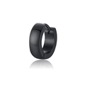 Orecchino a cerchio nero minimalista da uomo in acciaio inossidabile finitura opaca - Stile anello semplice minimalista (Stile F)