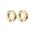 Pendientes de clip magnéticos redondos bañados en oro para orejas sin perforar - Pendientes de aro de clip / Estilo Anillo Dorado