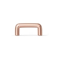 Detail view of U-shaped rose gold stainless steel piercing retainer with polished finish - Rose Gold