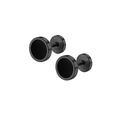 Pendientes de barra negros de acero inoxidable con un diseño redondo y elegante - Estilo A Negro