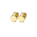 Pendientes de pesas clásicos en acero dorado con superficie redonda y pulida - Estilo B Dorado