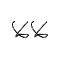 Minimalist black stainless steel cross X-shaped non-piercing ear clips set for men and women - Cross X-Shaped / Black