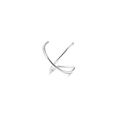 Minimalist silver cross ear cuff in a sleek X-shaped design with a polished metallic finish - Cross X-Shape Style / Silver