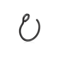 Minimalist black U-shaped fake nose ring and ear clip clip-on jewelry accessory - U-Shape Minimalist Style (Style C)