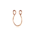 Rose gold U-shaped non-piercing magnetic nose ring with smooth polished metallic finish - U-Shaped Opening / Rose Gold Style C