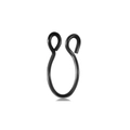 Minimalist U-shaped non-piercing magnetic nose ring clip in semi-matte black finish - U-Shaped Opening / Black (Style C)