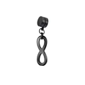 Μαύρο μαγνητικό σκουλαρίκι με μενταγιόν σύμβολο άπειρο και ματ φινίρισμα - Στυλ F