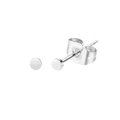 Minimalist silver flat round stud earrings with butterfly backings for a classic look - Round Disc Style / Silver