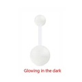 Joyas luminosas para piercing de ombligo con bolas de acrílico blanco translúcido - Estilo blanco luminoso (Estilo 1)