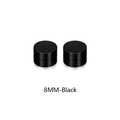 Boucles d'oreilles magnétiques noires de 8mm sans perçage au style rond minimaliste - Style Clou Magnétique / Noir