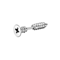 Clou d'oreille unique en forme de vis argentée au style punk industriel et finition polie - Boucle d'Oreille Vis (Style B)