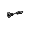 Matte black stainless steel stud earrings in unique industrial screw shape design - Screw Shape Stud / Style B