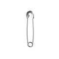 Boucle d'oreille épingle de sûreté en acier inoxydable argenté au design minimaliste - Boucle d'Oreille Épingle (Style H)