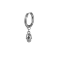 Boucle d'oreille pendentif tête de mort en acier inoxydable poli style punk - Boucle d'Oreille Crâne (Style O)