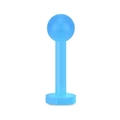 Hellblauer Acryl-Lippenstecker mit 16G-Stab und runder Kugel, für Piercings geeignet - 8mm / Hellblau