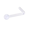 Clou de nez en acrylique Bioflex en forme de L avec petite boule pour piercing corporel - Style B Forme L