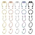 25-piece assorted stainless steel nose ring set in gold, rose gold, black, and silver - Nose Ring & Ear Stud Combination (HUN168803113(25)) / 25-Piece Set / Multicolor