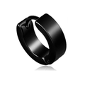Minimalistischer schwarzer Edelstahl-Ohrring für Herren mit glänzendem Finish - Minimalistischer Ring-Stil (Stil-1) / Schwarz
