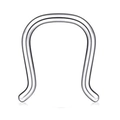 25er-Set silberne 16G 1,2mm U-förmige Septumringe aus Edelstahl mit poliertem Finish - Flache Oberseite U-Form Stil / Silber