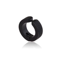 Boucle d'oreille clip pour homme en acier noir mat avec finition texturée - Ear Cuff Texture Mate(Style 28)