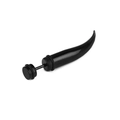 Clou d'oreille noir en forme de corne incurvée, style punk gothique poli - Faux Taper Corne Courbée(Style 40)