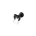 Clou d'oreille noir gothique en forme de dents de vampire avec finition métal - Boucle d'oreille Puce Design Crocs(Style 42)